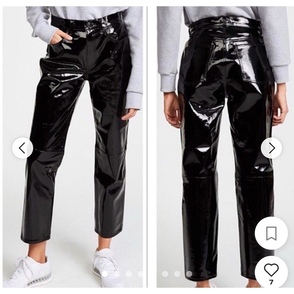 Rag Ans Bone Patent Leather Pants Size 28 Black Women